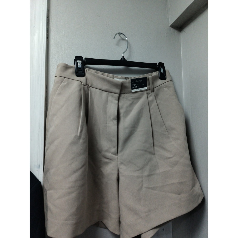 Abercrombie & Fitch Women's Curve Love Shorts 4.5" High Rise  Khaki New SZ 31/12